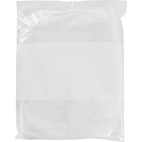 White Block Poly Bags, Reclosable, 15" x 12", 2 mils Distribution Jean Lapalme