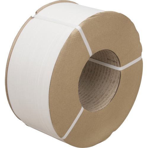 Strapping, Polypropylene, 3/8" W x 12900' L, White, Machine Grade Distribution Jean Lapalme