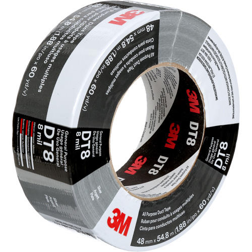 Ruban adh&eacute;sif tout usage DT8, 8 mils, Argent, 48 mm (2") x 55 m (180') Distribution Jean Lapalme