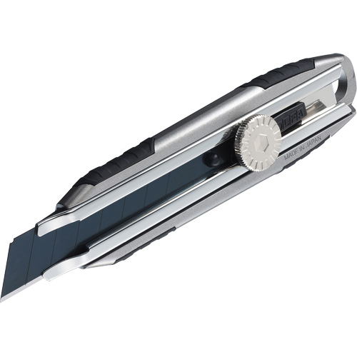 Couteau avec verrou &agrave; cliquet, 18 mm, Acier au carbone, Robuste, Prise en Aluminium Distribution Jean Lapalme