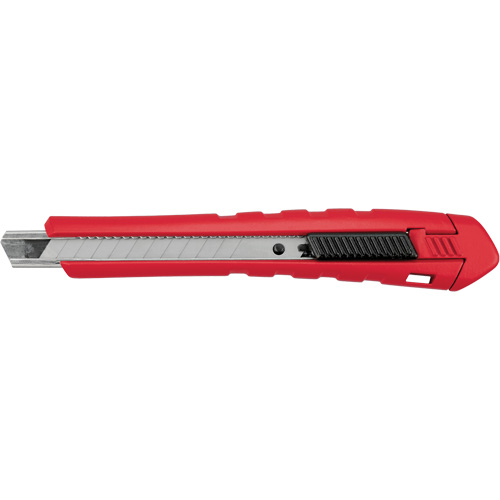 Couteau &agrave; lame cassable, 9 mm, Carbure, Prise en Caoutchouc/Polypropyl&egrave;ne Distribution Jean Lapalme