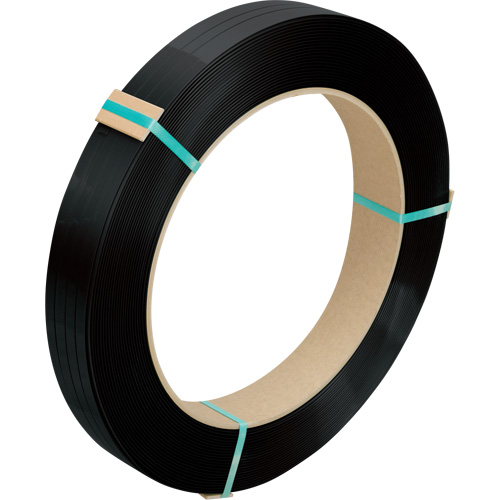 Feuillard, Polyester, 1/2" la x 2756' lo, Noir, Calibre Manuel Distribution Jean Lapalme