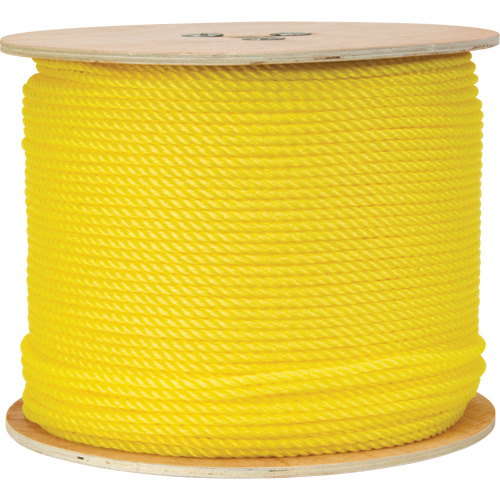 1/4" Braided Yellow Rope, Polypropylene, 1300' Distribution Jean Lapalme