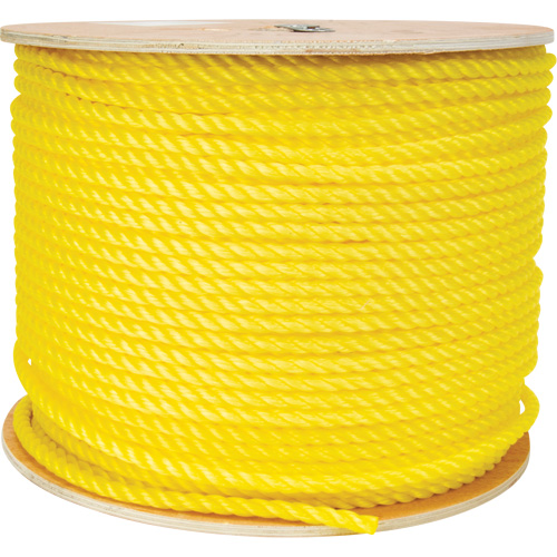 Corde jaune tress&eacute;e 3/8", Polypropyl&egrave;ne, 630' Distribution Jean Lapalme