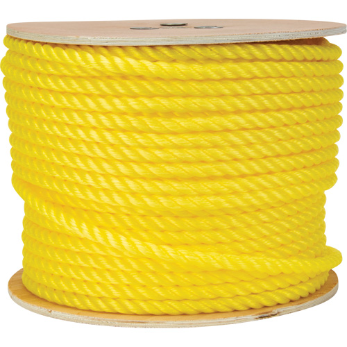 1/2" Braided Yellow Rope, Polypropylene, 335' Distribution Jean Lapalme