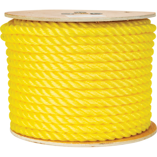 5/8" Braided Yellow Rope, Polypropylene, 200' Distribution Jean Lapalme