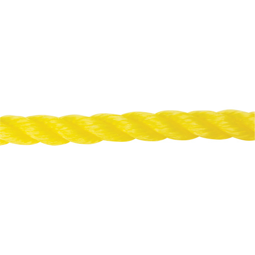 5/8" Braided Yellow Rope, Polypropylene, 200' Distribution Jean Lapalme