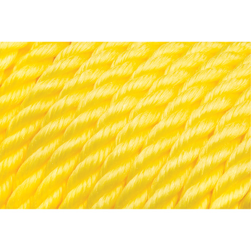 5/8" Braided Yellow Rope, Polypropylene, 200' Distribution Jean Lapalme