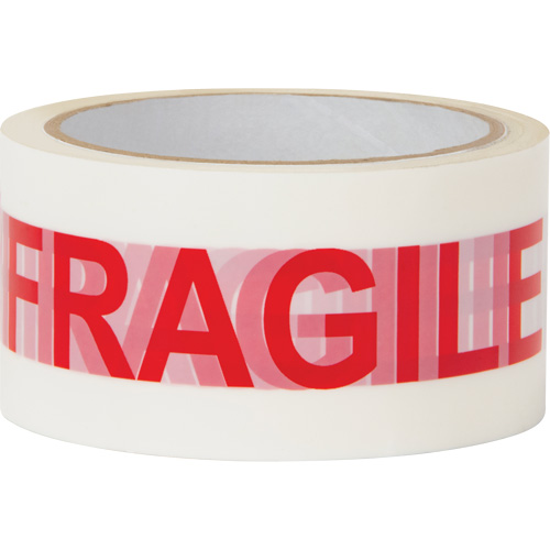 Ruban d'emballage Fragile, Adh&eacute;sif Thermofusible, 2 mils, 48 mm (2") x 100 m (328') Distribution Jean Lapalme