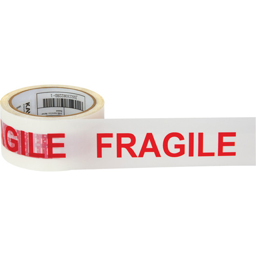 Ruban d'emballage Fragile, Adh&eacute;sif Thermofusible, 2 mils, 48 mm (2") x 100 m (328') Distribution Jean Lapalme