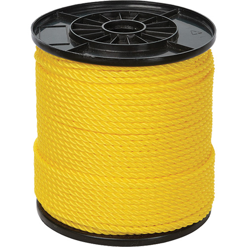 1/4" Yellow Twisted 3-Strand Rope, Polypropylene, 550' Distribution Jean Lapalme