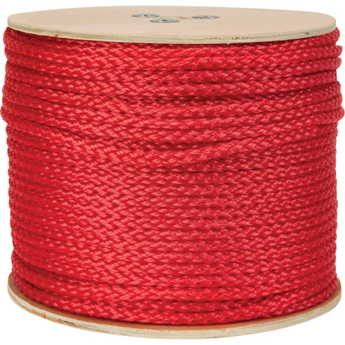 Braided Red Rope, Polypropylene, 500' Distribution Jean Lapalme