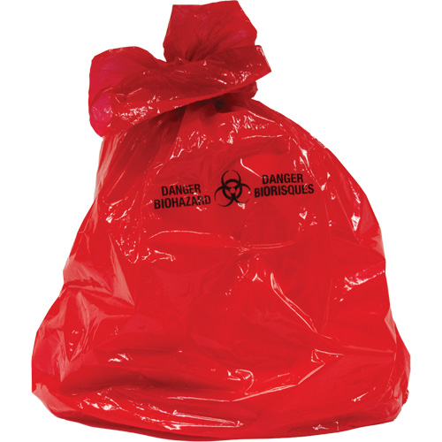 Sacs &agrave; d&eacute;chets, Biorisque, 50" lo x 37" la, 2 mils Distribution Jean Lapalme