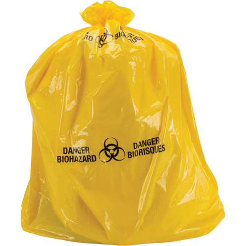 Sacs &agrave; d&eacute;chets, Biorisque, 38" lo x 30" la, 2 mils Distribution Jean Lapalme