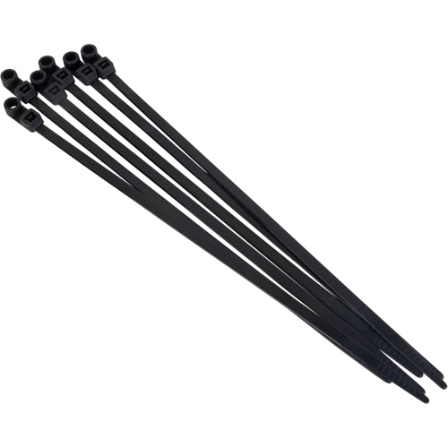 Screw-In Cable Tie, 8" Long, 50 lbs. Tensile Strength, Black Distribution Jean Lapalme