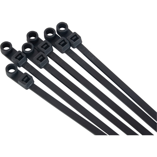 Screw-In Cable Tie, 8" Long, 50 lbs. Tensile Strength, Black Distribution Jean Lapalme