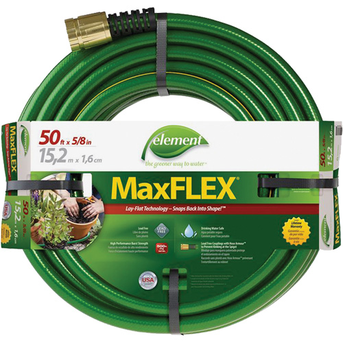 Boyau d'arrosage Element MaxFlex, Copolym&egrave;re, 5/8" dia x 50' Distribution Jean Lapalme