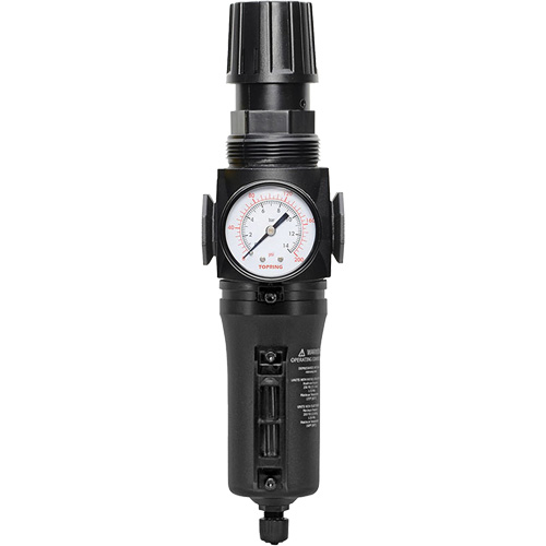 Filtre/r&eacute;gulateur drain manuel avec bol en m&eacute;tal Modulair 300, 1/4" NPT, 250 PSI, Capacit&eacute; de 5,1 oz liq. Distribution Jean Lapalme