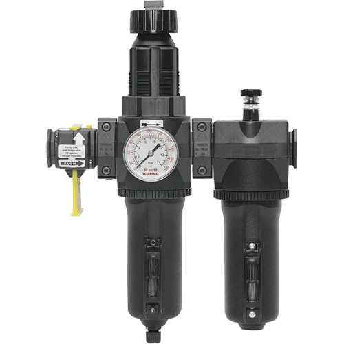 Automatic Drain Filter, Regulator & Lubricator with Metal Bowl & Gauge Modulair 400, 3/4" NPT Distribution Jean Lapalme