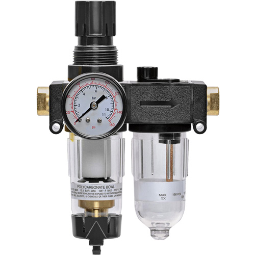 Filter/Regulator & Lubricator with Gauge Modulair 200, 1/4" NPTF Distribution Jean Lapalme