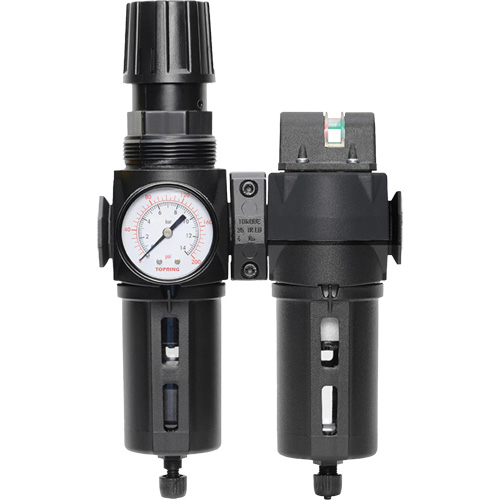 Filtre/d&eacute;tendeur & filtre coalescent Modulair 300 avec bol standard & drain manuel, 3/8" NPTF, 150 psi, Capacit&eacute; de 5,12 oz liq Distribution Jean Lapalme