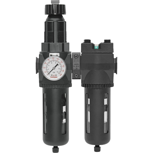 Filtre/d&eacute;tendeur & filtre coalescent Modulair 400 avec bol standard & drain manuel, 3/4" NPTF, 150 psi, Capacit&eacute; de 9,13 oz liq. Distribution Jean Lapalme