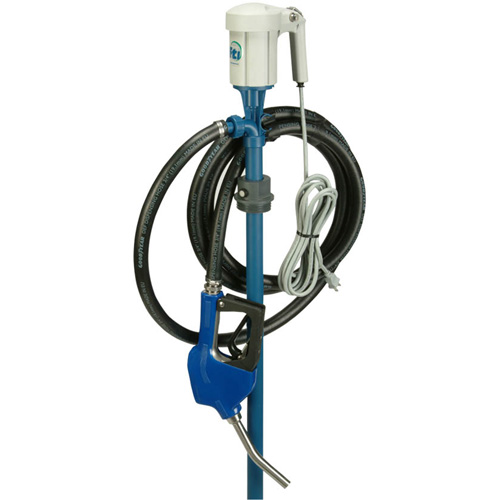 Trousse de pompe pour baril EFP-40 avec moteur S1 avec accessoires pour fluide d&eacute;chappement diesel (DEF), Polypropyl&egrave;ne/Acier inoxydable Distribution Jean Lapalme