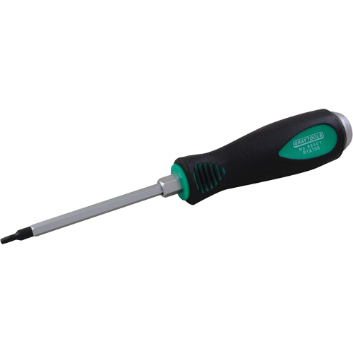 Square Recess Screwdriver, #0 Tip, Round, 7-3/8" L, Cushion Grip Handle Distribution Jean Lapalme