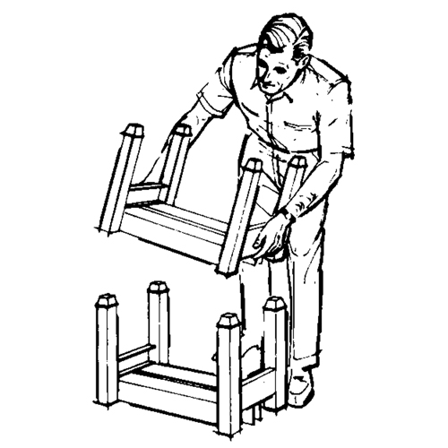 Supports empilables mobiles, 12" la x 16" p, Capacit&eacute; de 2500 lb Distribution Jean Lapalme