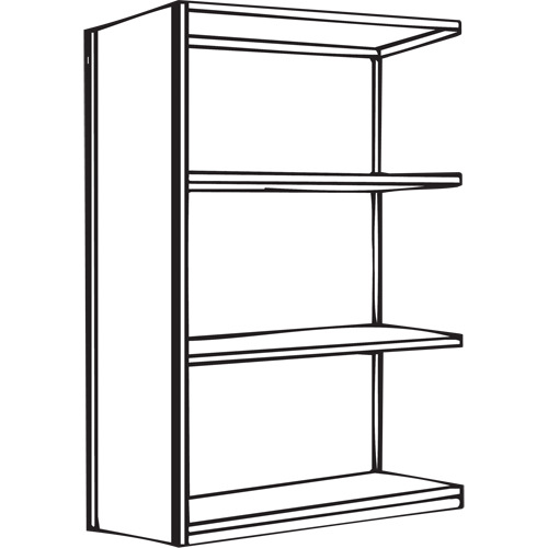 &eacute;l&eacute;ment de rayonnage Interlok, Acier, Sans boulons, Capacit&eacute; 550 lb, 48" la x 88" h x 12" p Distribution Jean Lapalme