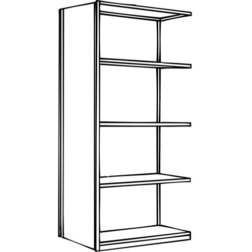 Interlok Shelving Unit, Steel, Boltless, Add-On, 36" W x 100" H x 24" D Distribution Jean Lapalme