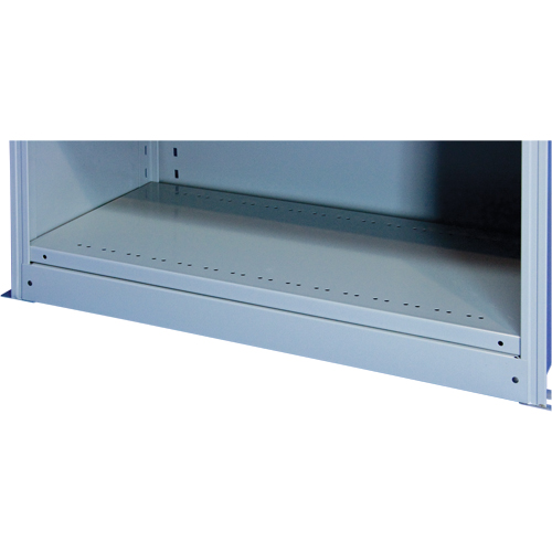Plaque de base/façade pour rangement de bacs sur rayonnage enclenchable Interlok Distribution Jean Lapalme