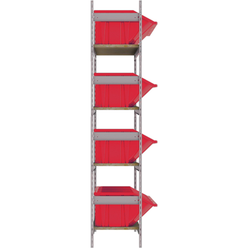 &eacute;tag&egrave;res larges avec bacs g&eacute;ants en plastique, Acier, Sans boulons, De base, 66" la x 72" h x 18" p Distribution Jean Lapalme