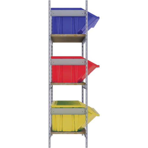 &eacute;tag&egrave;res larges avec bacs g&eacute;ants en plastique, Acier, Sans boulons, De base, 66" la x 60" h x 18" p Distribution Jean Lapalme