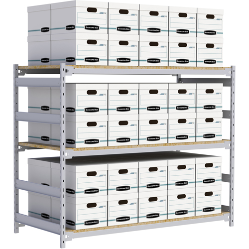 &eacute;tag&egrave;re-classeur de grande largeur, Acier, 3 Tablettes, 72" la x 32" p x 60" h Distribution Jean Lapalme