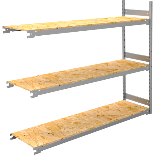 Wide Span Record Storage Shelving, Steel, 3 Shelves, 72" W x 18" D x 60" H, Add-On Kit Distribution Jean Lapalme