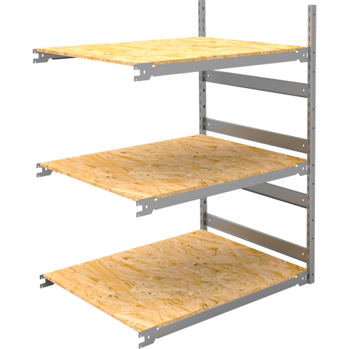 Wide Span Record Storage Shelving, Steel, 3 Shelves, 42" W x 32" D x 60" H, Add-On Kit Distribution Jean Lapalme