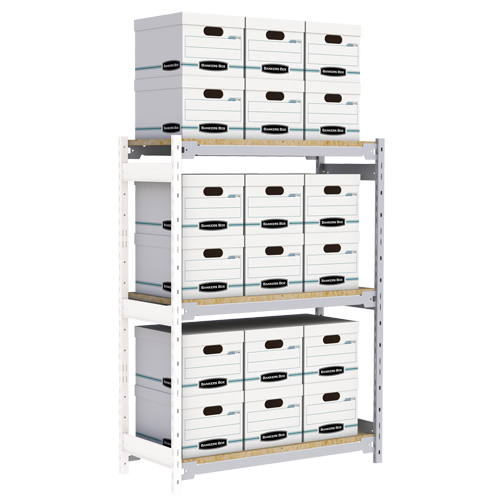 &eacute;tag&egrave;re-classeur de grande largeur, Acier, 3 Tablettes, 42" la x 18" p x 60" h, Ensemble Ajout Distribution Jean Lapalme