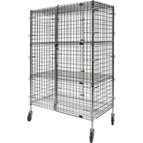 Chariot de s&eacute;curit&eacute;, Chrom&eacute;, 48" x 69" x 24", Capacit&eacute; 500 lb Distribution Jean Lapalme