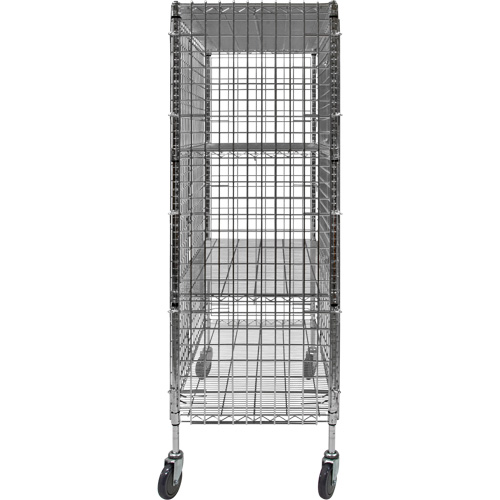 Chariot de s&eacute;curit&eacute;, Chrom&eacute;, 48" x 69" x 24", Capacit&eacute; 500 lb Distribution Jean Lapalme