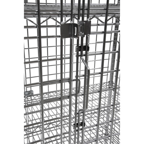 Chariot de s&eacute;curit&eacute;, Chrom&eacute;, 48" x 69" x 24", Capacit&eacute; 500 lb Distribution Jean Lapalme