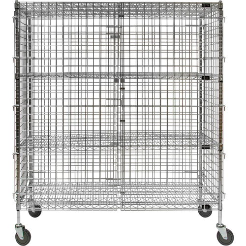 Chariot de s&eacute;curit&eacute;, Chrom&eacute;, 60" x 69" x 24", Capacit&eacute; 500 lb Distribution Jean Lapalme