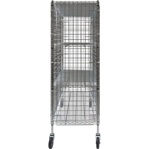 Chariot de s&eacute;curit&eacute;, Chrom&eacute;, 60" x 69" x 24", Capacit&eacute; 500 lb Distribution Jean Lapalme