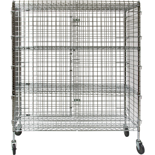 Chariot de s&eacute;curit&eacute;, Chrom&eacute;, 60" x 69" x 24", Capacit&eacute; 500 lb Distribution Jean Lapalme