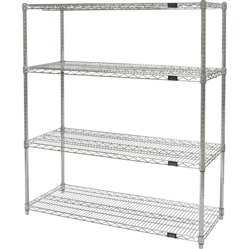 &eacute;tag&egrave;res robustes en treillis chromat&eacute;, Tiers 4, 36" la x 54" h x 24" p Distribution Jean Lapalme