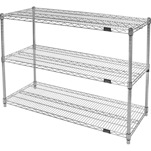 &eacute;tag&egrave;res robustes en treillis chromat&eacute;, Tiers 3, 30" la x 33" h x 14" p Distribution Jean Lapalme