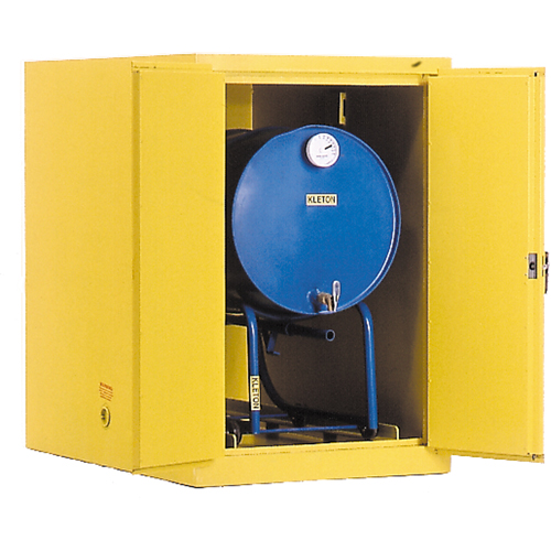 Armoires de s&eacute;curit&eacute; pour barils, Capacit&eacute; de 400 lb, Jaune Distribution Jean Lapalme
