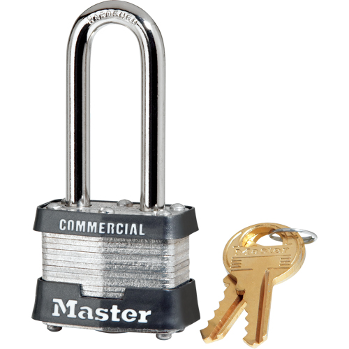 Laminated Padlock, Silver, Keyed Different, Laminated Steel, 1-9/16" Width Distribution Jean Lapalme