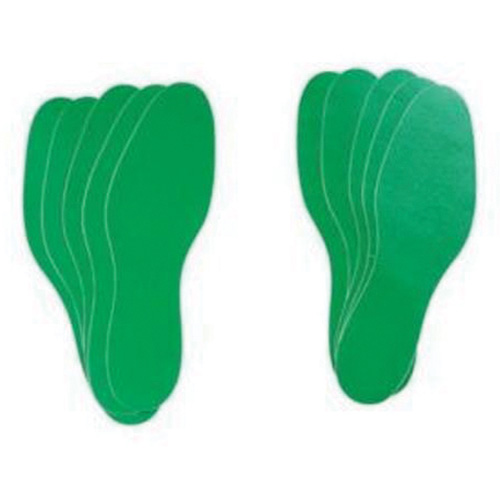 &eacute;tiquettes pour marquage des planchers, Empreinte de pas, 12" lo x 3,75" la, Vert, Vinyle Distribution Jean Lapalme