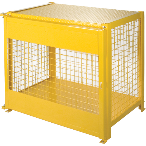 Armoires pour cylindres &agrave; gaz, nbre de bouteilles: 6, 44" , 30" , 37" , Jaune Distribution Jean Lapalme